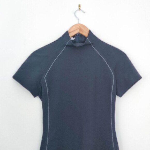 Jean Charles de Castelbajac Keith Haring Mock Neck Wool Midi Dress 38 6 - Picture 6 of 15